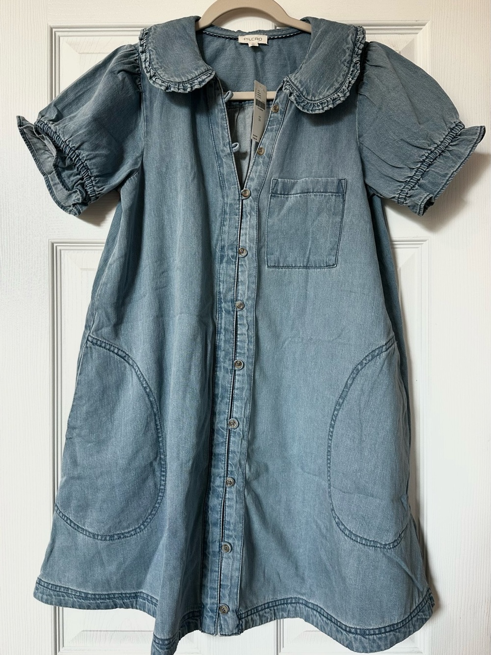 NWT! Pilcro Keira Denim Mini Dress from Anthropologie - Picture 6 of 8